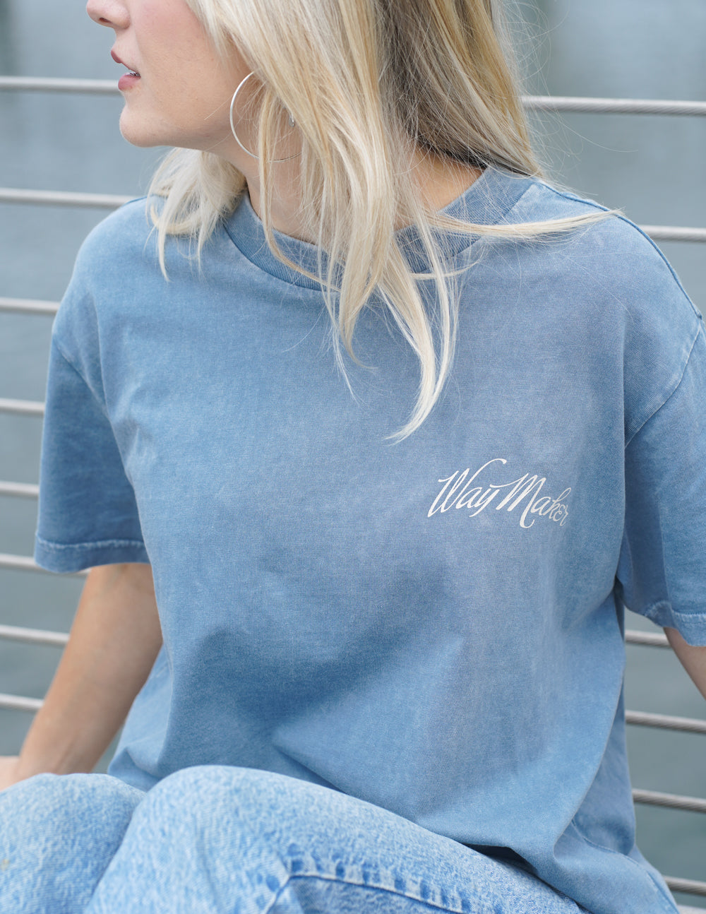 Elevated Faith Way Maker Unisex Tee — lifestyle context