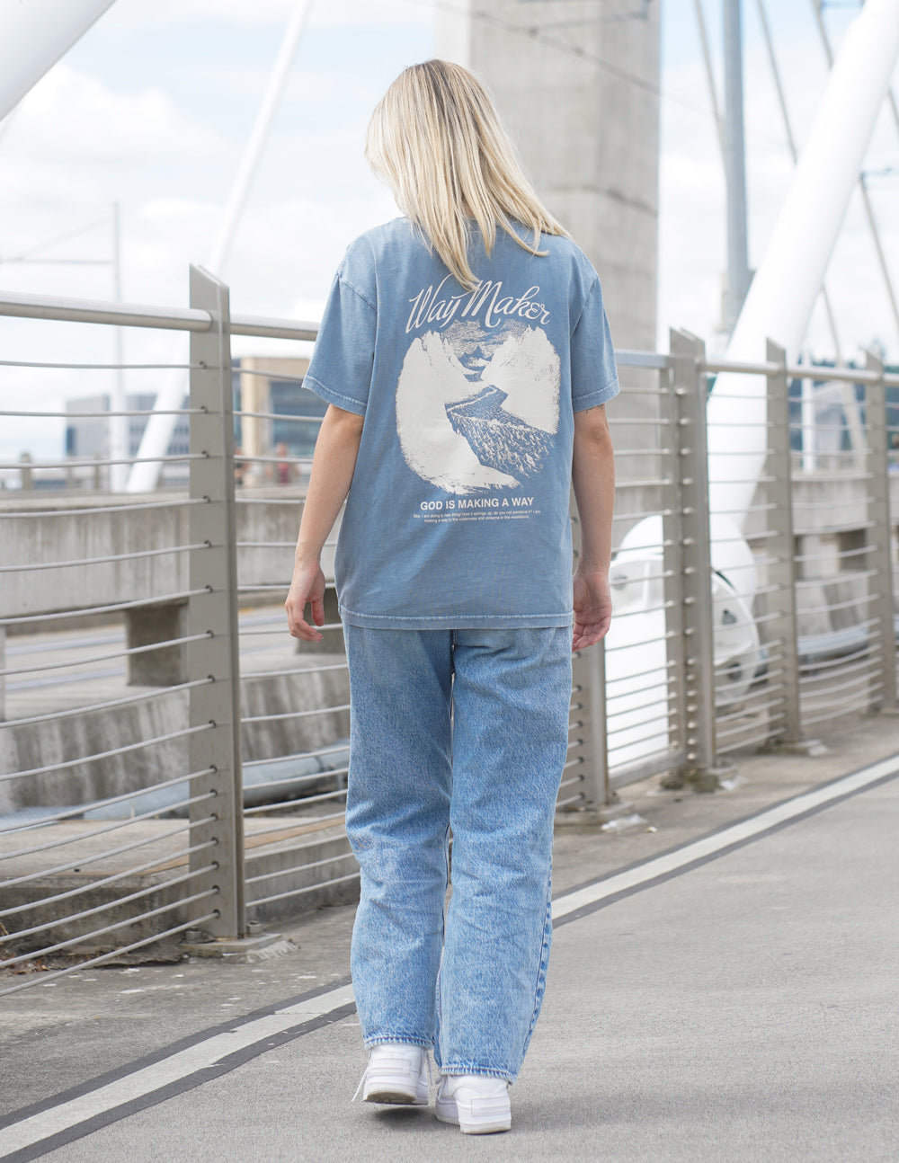 Elevated Faith Way Maker Unisex Tee — side view