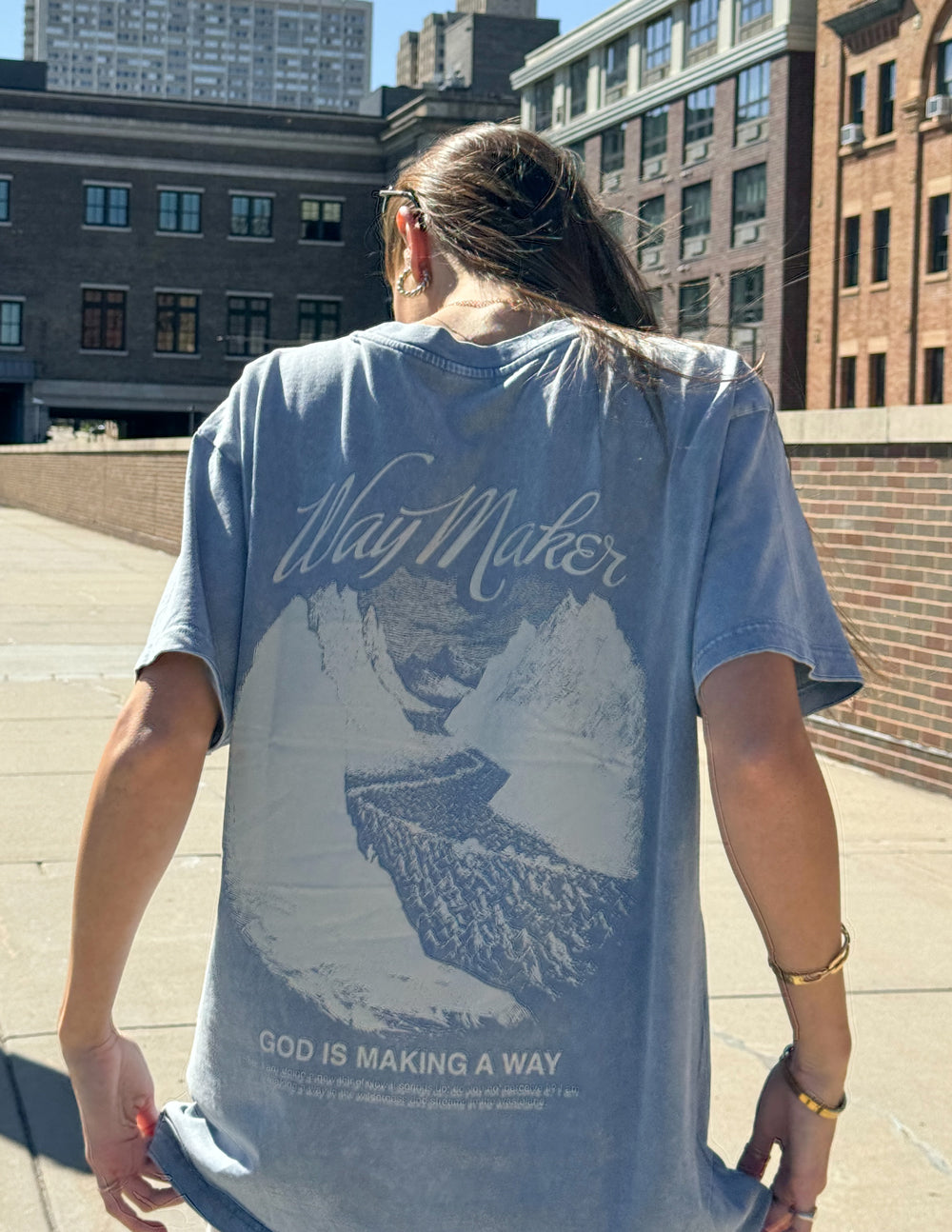 Elevated Faith Way Maker Unisex Tee — comparison shot