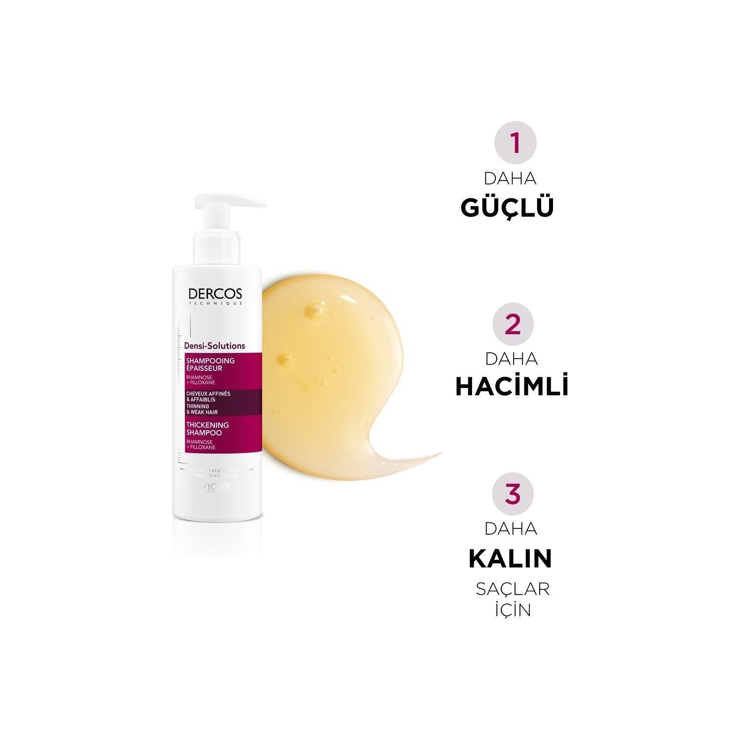 Vichy Densi Solutions Thickening Shampoo 400Ml - Hair Thickening & Volumizing for Fine or Limp Hair