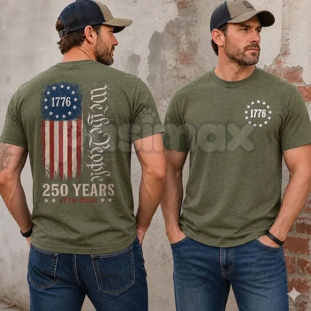 "We The People" 250th Anniversary USA T-Shirt – Commemorative 1776 to 2026 Constitution Graphic Tee