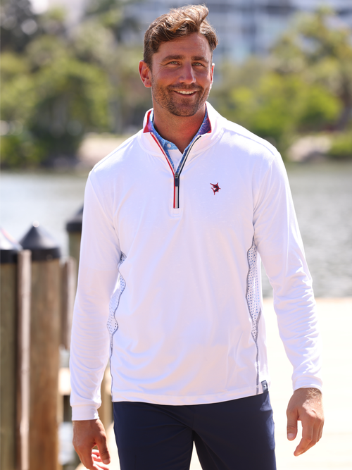 Monterey Performance Quarter Zip – White Water Life, view 2