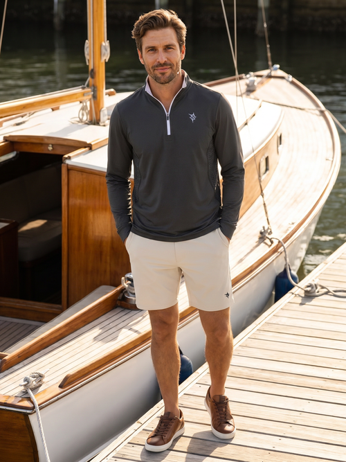 Monterey Performance Quarter Zip – White Water Life, view 2