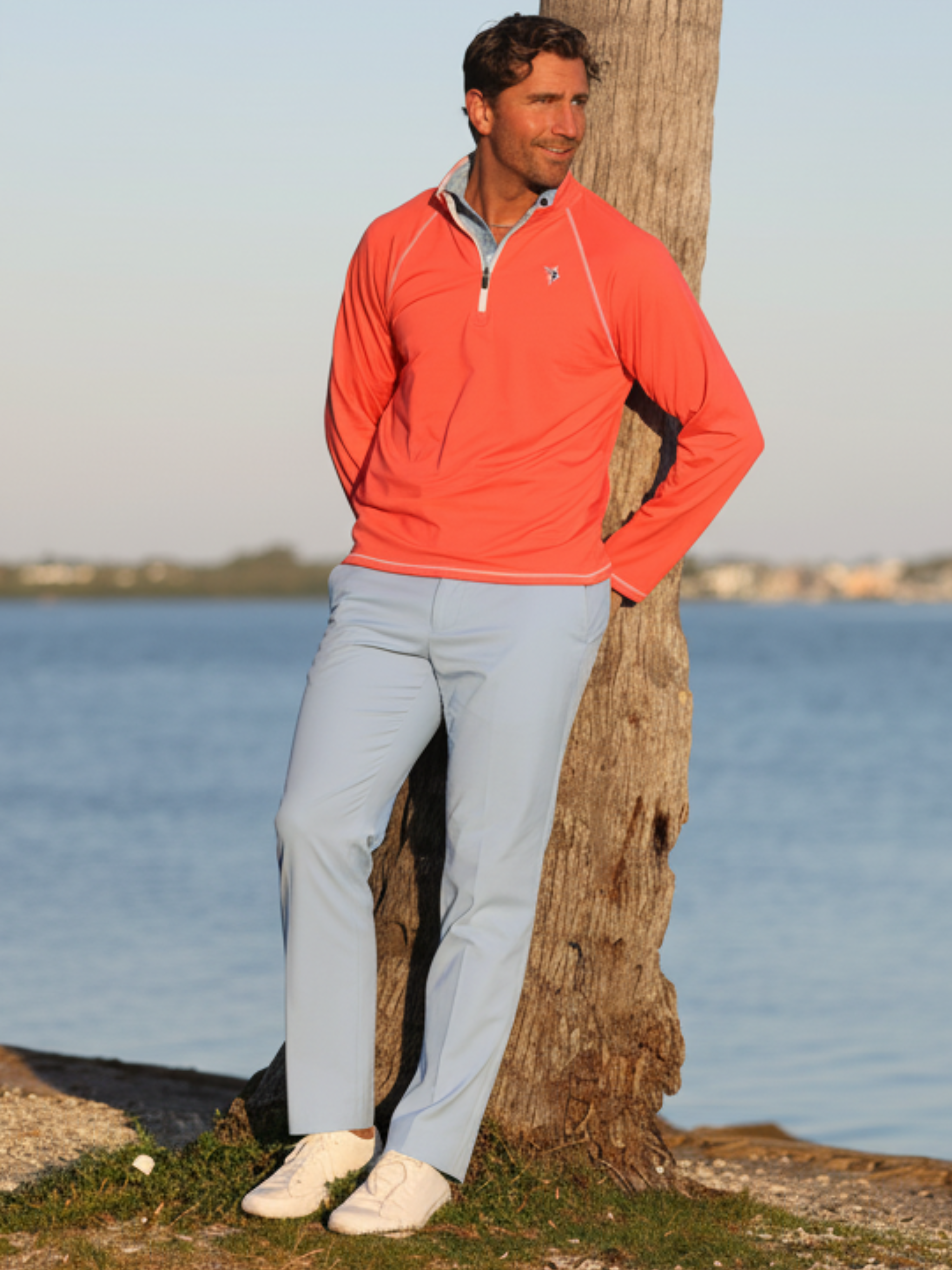 New Harbor Quarter Zip Effortless Comfort – White Water Life, view 2