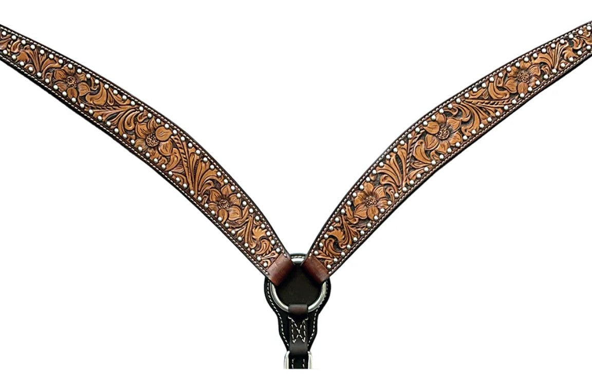 Whiskey Black & Co Western Leather Breast Collar (Style 2) — Western Leather Breast Collar (Style 2) product shot