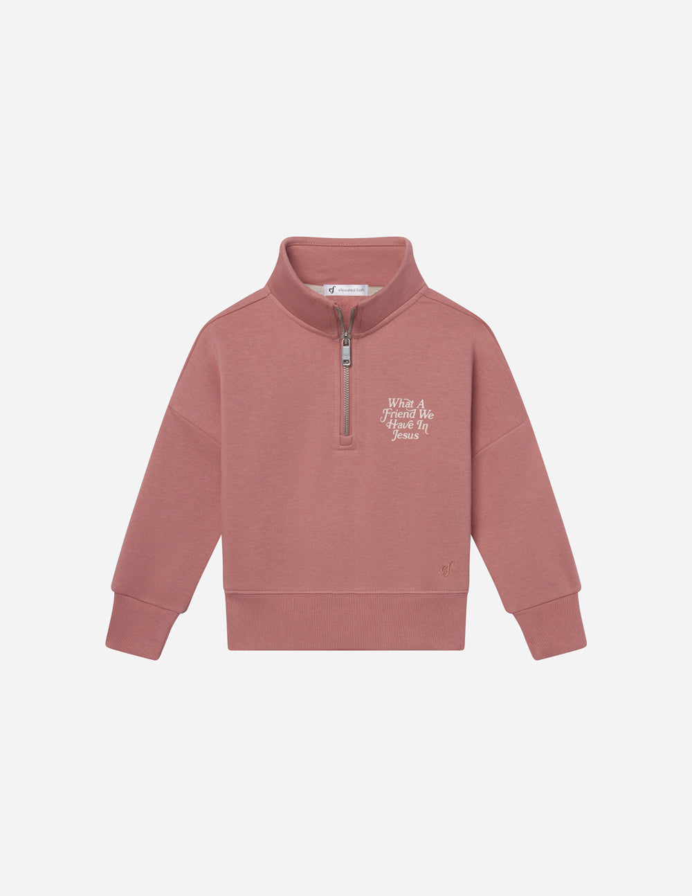 Elevated Faith What a Friend in Jesus Kids Half-Zip — detail shot 7