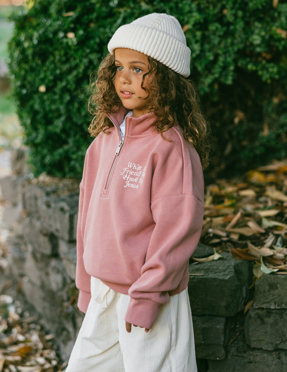 Elevated Faith What a Friend in Jesus Kids Half-Zip — kids jacket category context