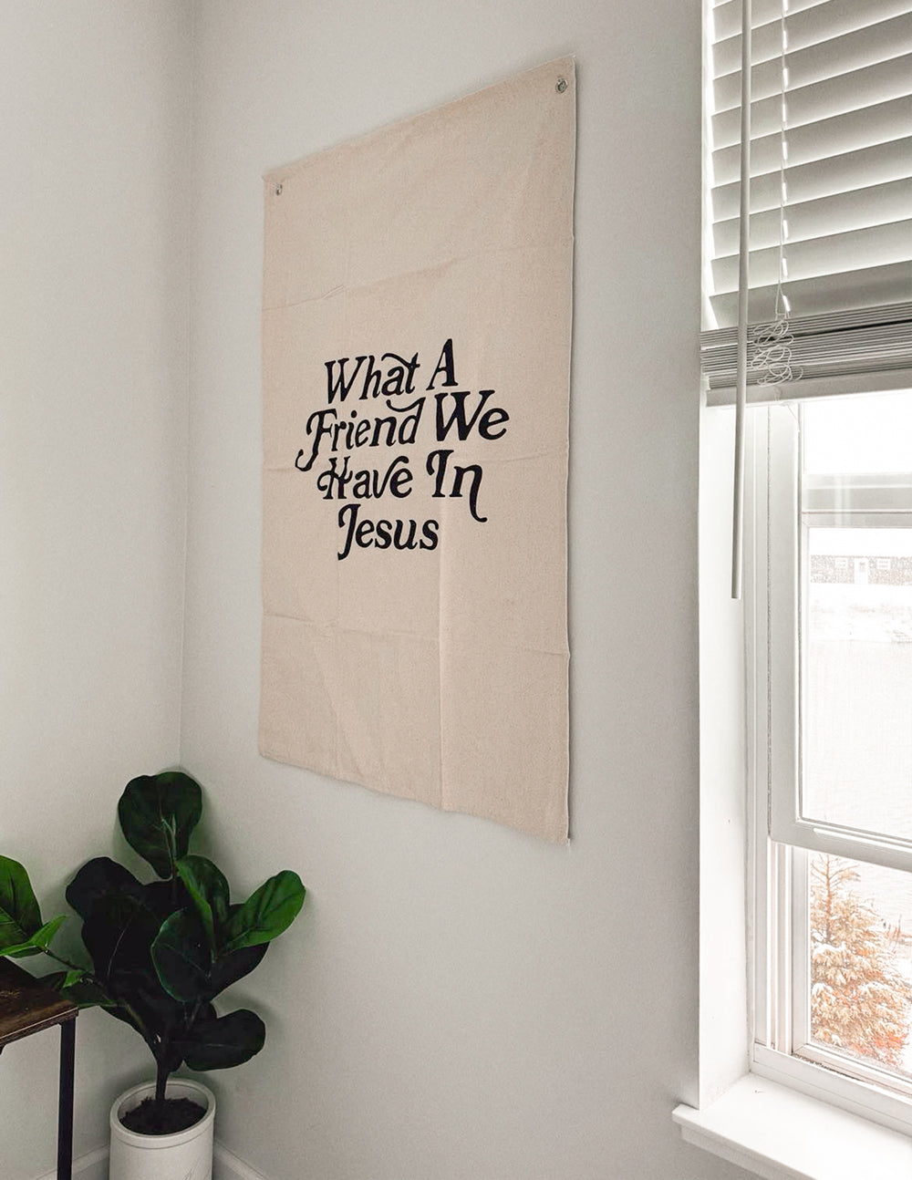Elevated Faith What a Friend in Jesus Tapestry — size reference