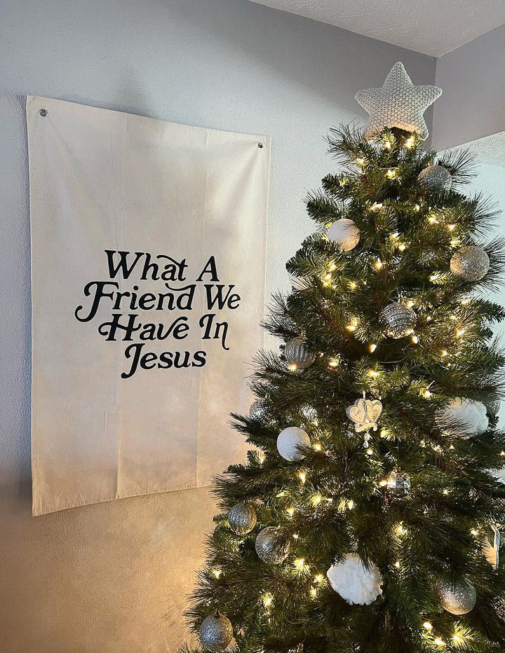 Elevated Faith What a Friend in Jesus Tapestry — color detail