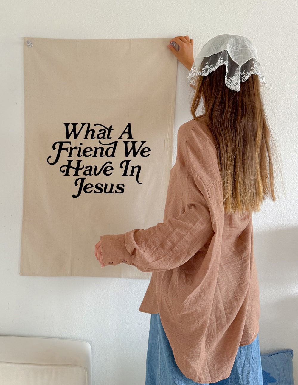 Elevated Faith What a Friend in Jesus Tapestry — lifestyle context