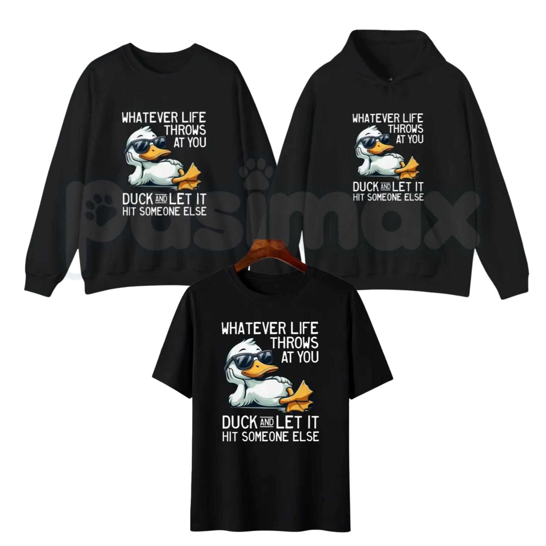 Whatever Life Throws At You Duck Shirt – Funny Sarcastic Quote Hoodie & Dark Humor Gift Sweatshirt