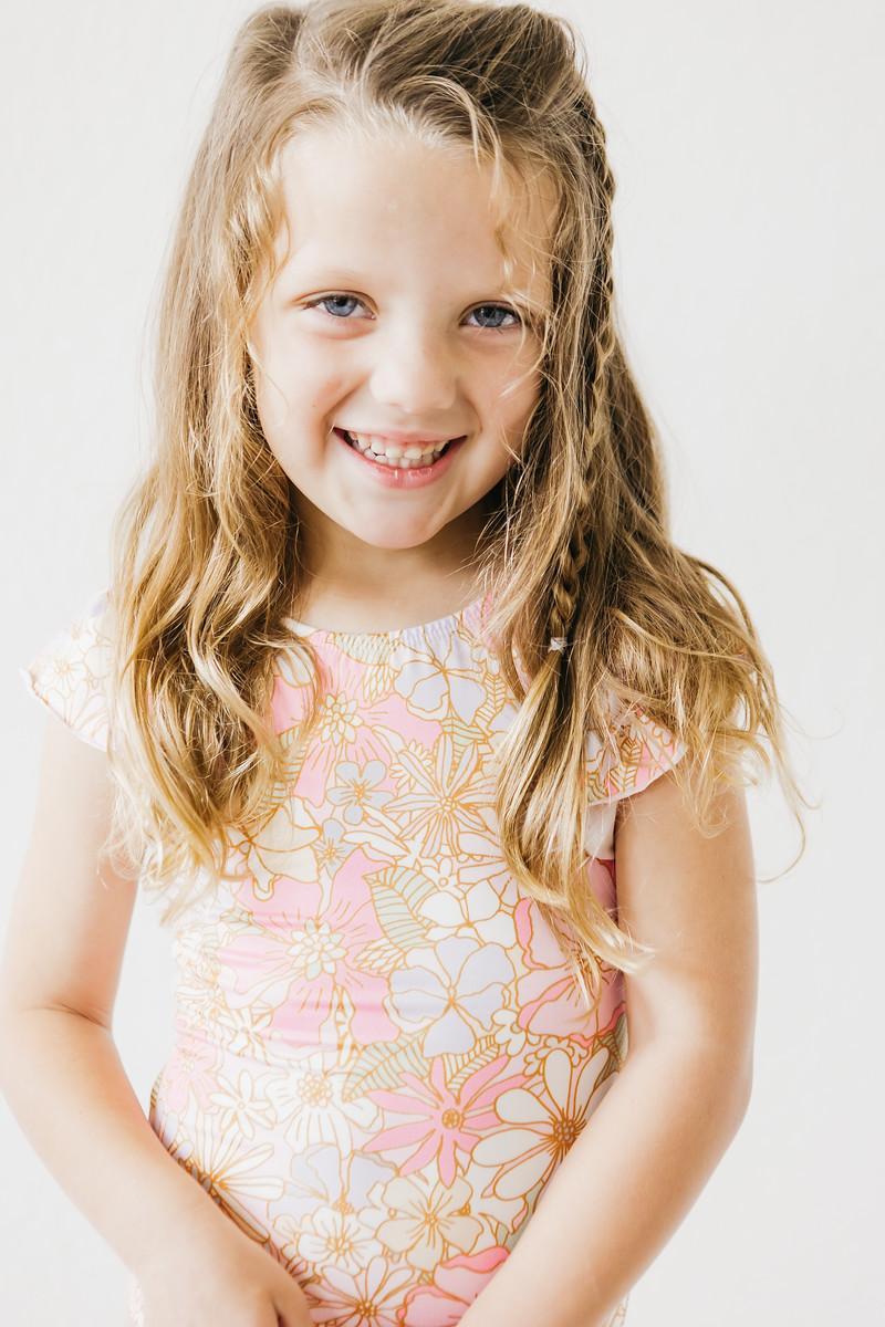 Mila & Rose ® What's Up Buttercup S/S Flutter Sleeve Leotard — side view