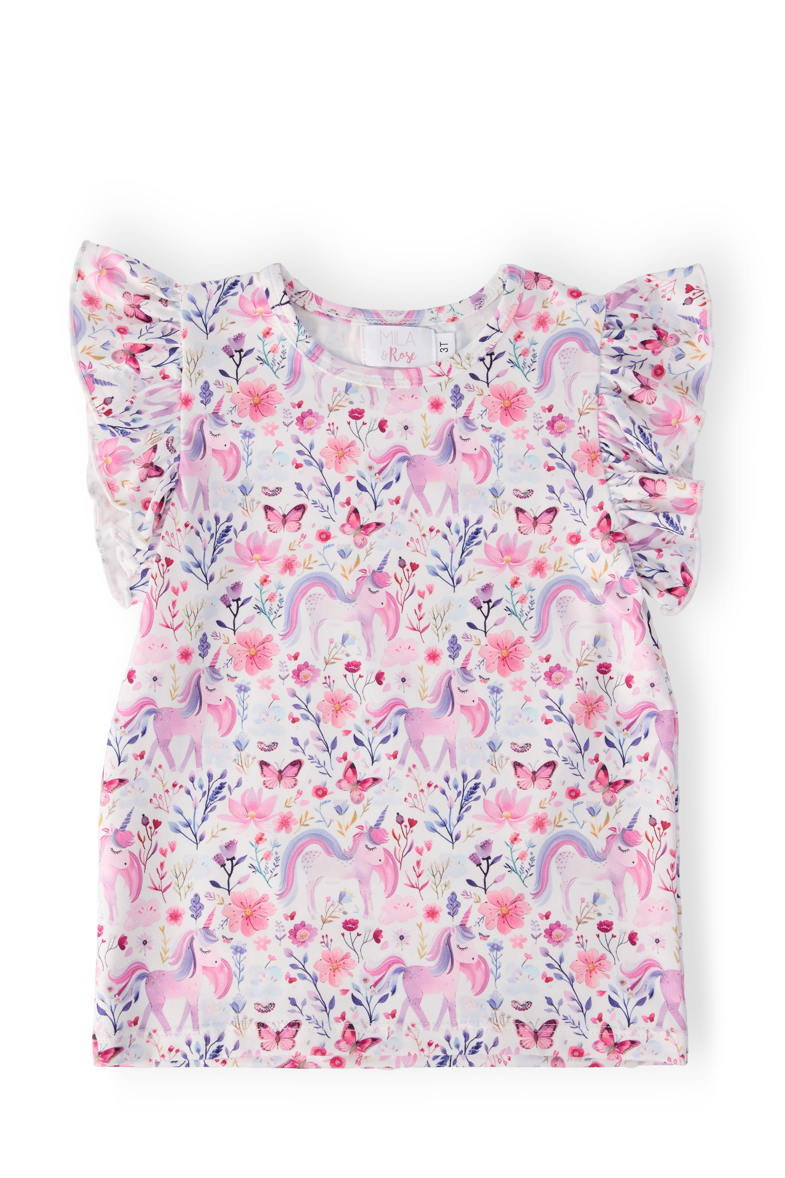 Mila & Rose ® Whimsical Woods S/S Ruffle Tee — main product shot