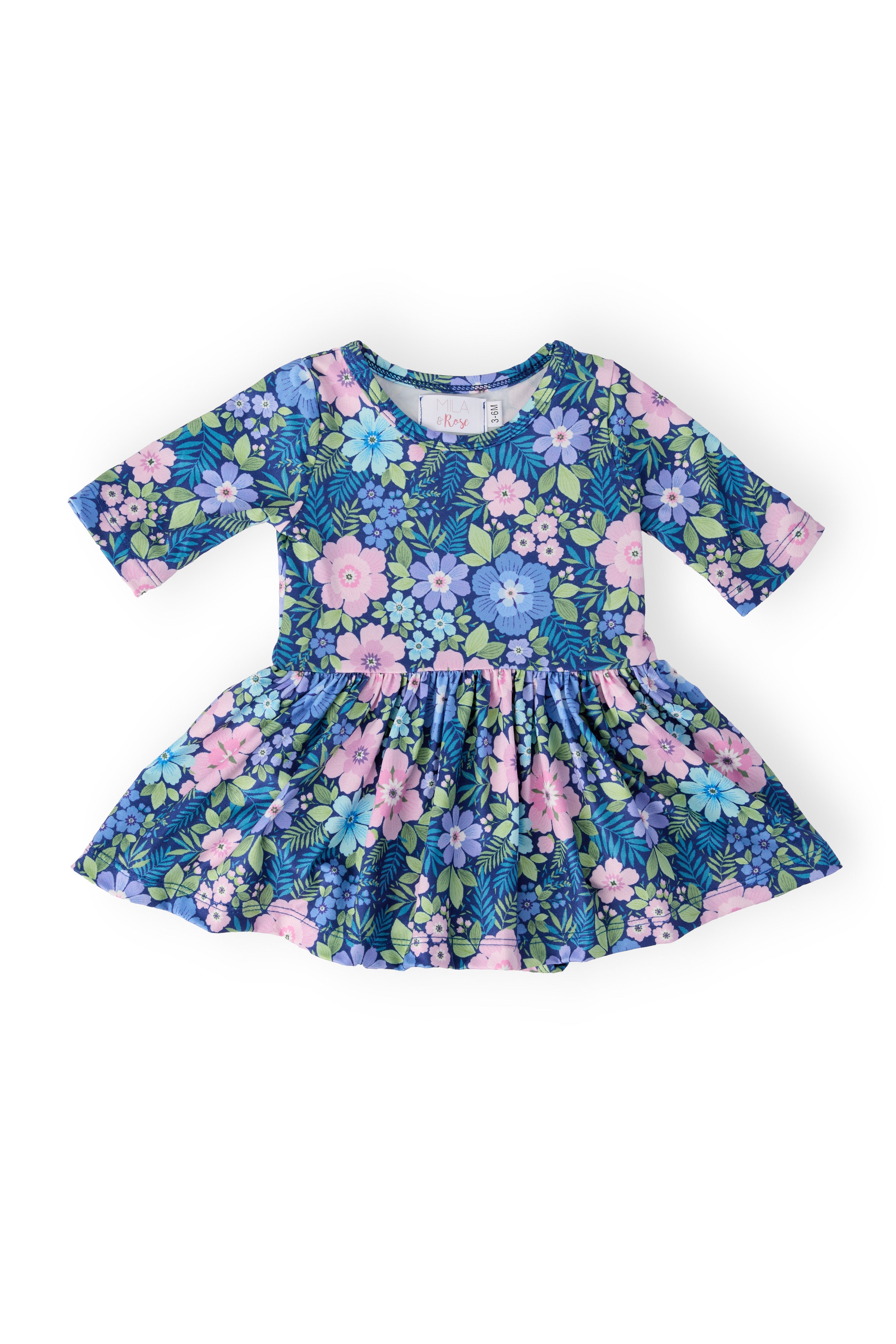 Mila & Rose ® Whimsy 3/4 Sleeve Twirl Bodysuit — main product shot