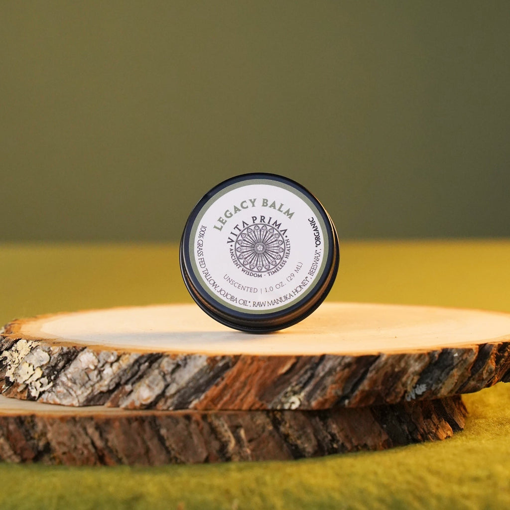Vita Prima Legacy Tallow Balm — minimalist clean beauty shelf