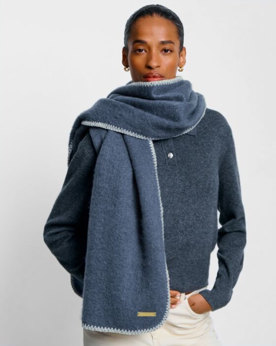 KADOU BOUTIQUE Whipstitch Scarf — in-use photo