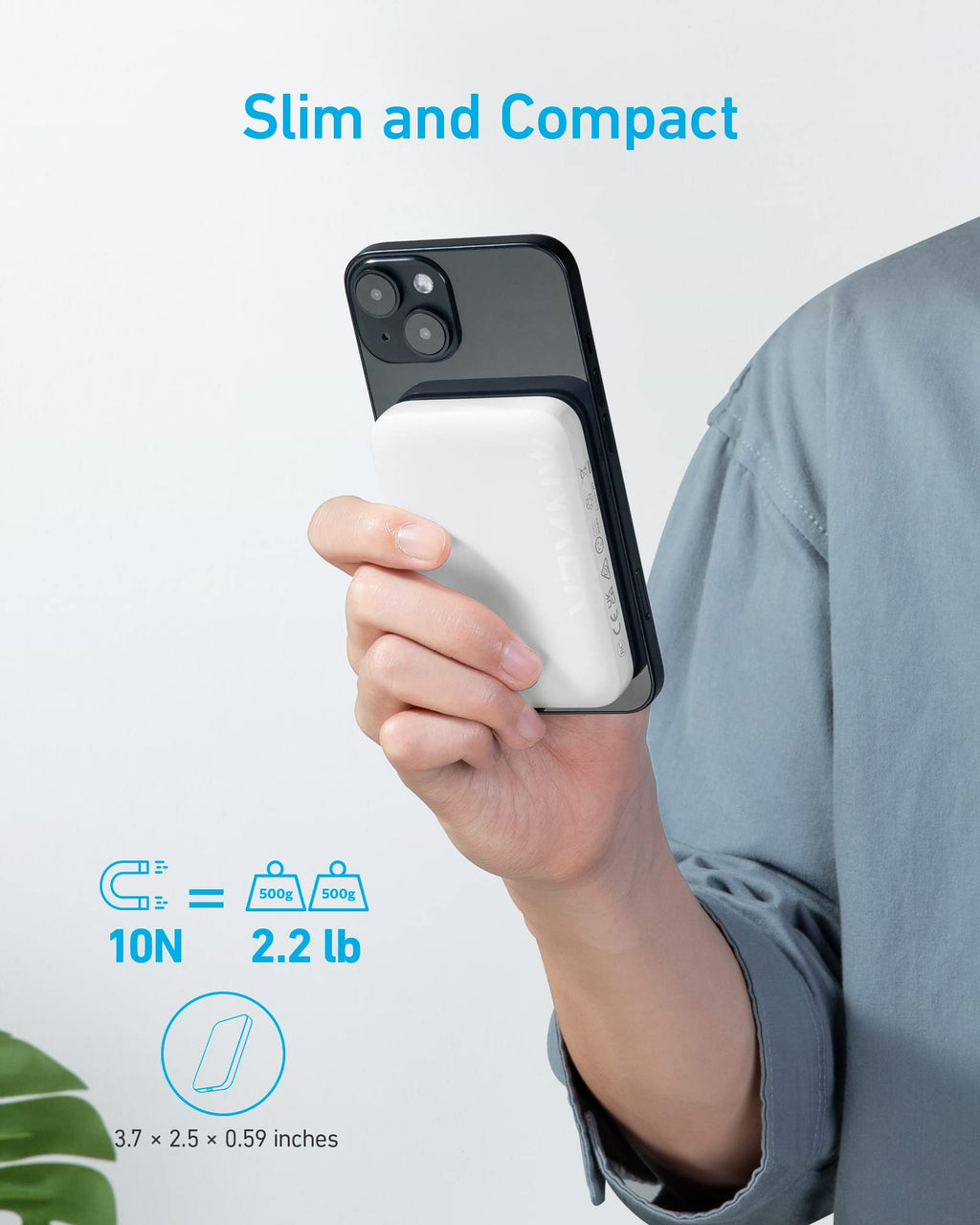 Anker <b>321</b> MagGo Battery (PowerCore Magnetic 5K), view 10