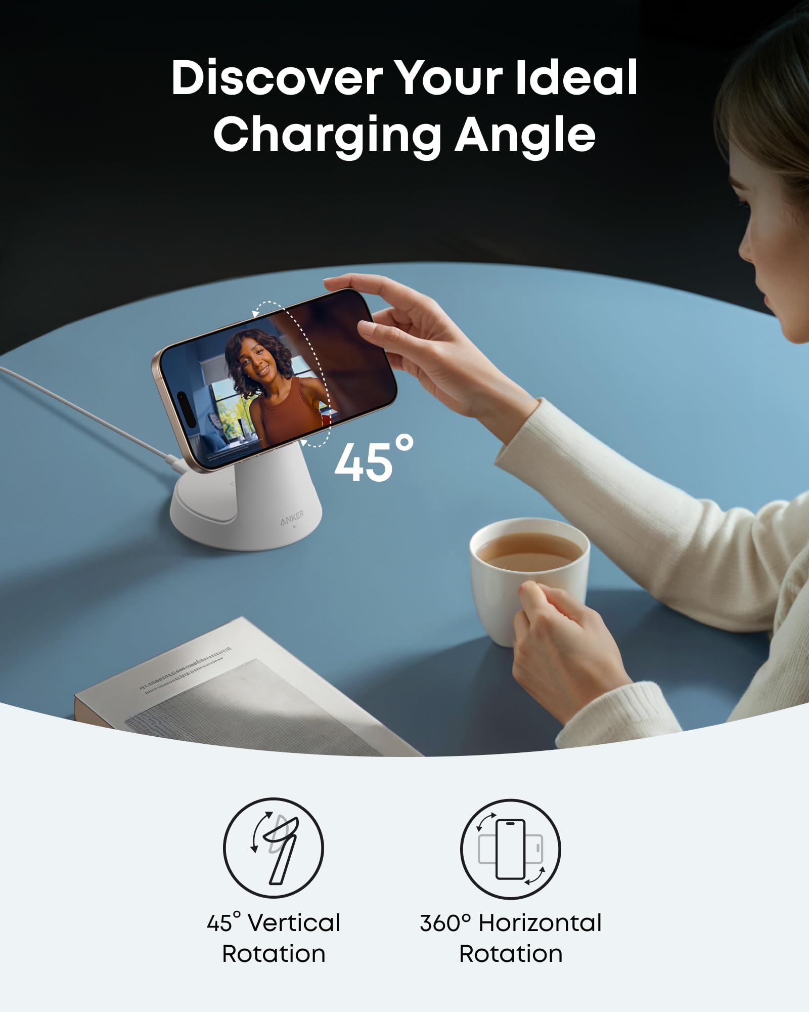 Anker MagGo Wireless Charging Station (3-in-1, Dock Stand), view 6