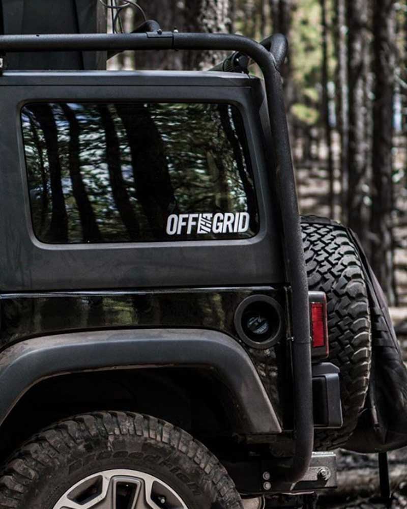 Off The Grid Surplus OFF THE GRID Solid Logo Decal - 7 Colors — detail close-up