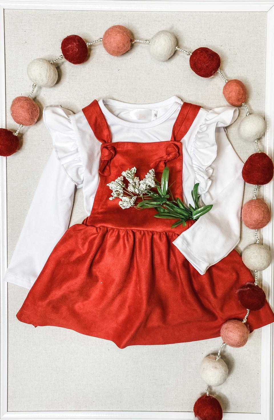 Mila & Rose ® White L/S Ruffle Tee — lifestyle context
