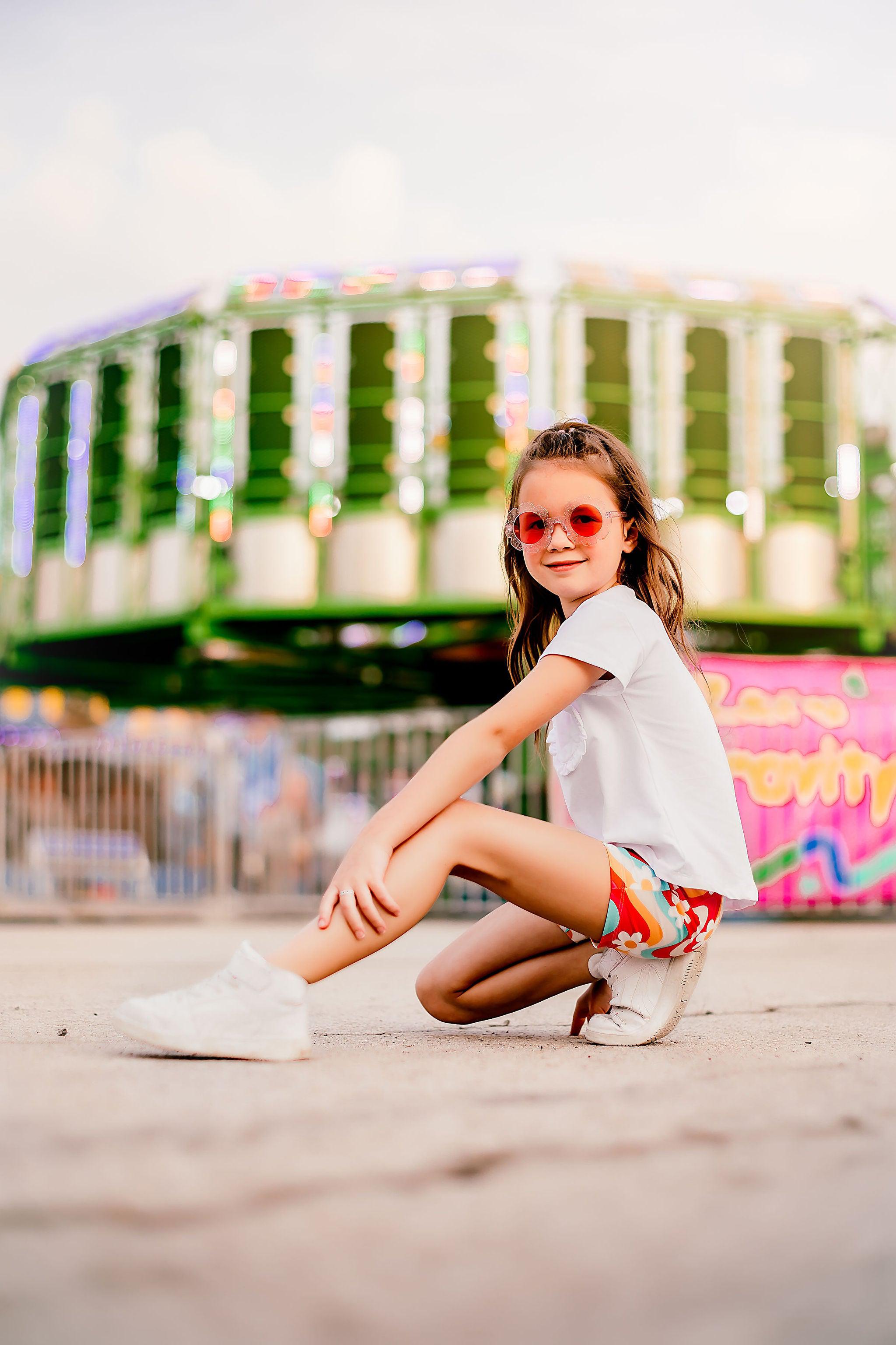 Mila & Rose ® White Ruffle Pocket Tee — detail close-up
