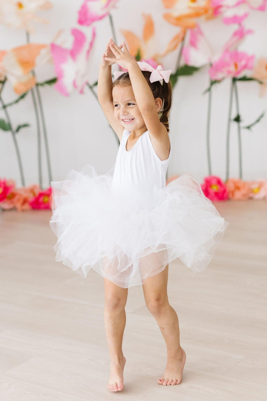 Mila & Rose ® White Tank Tutu Leotard — alternative angle