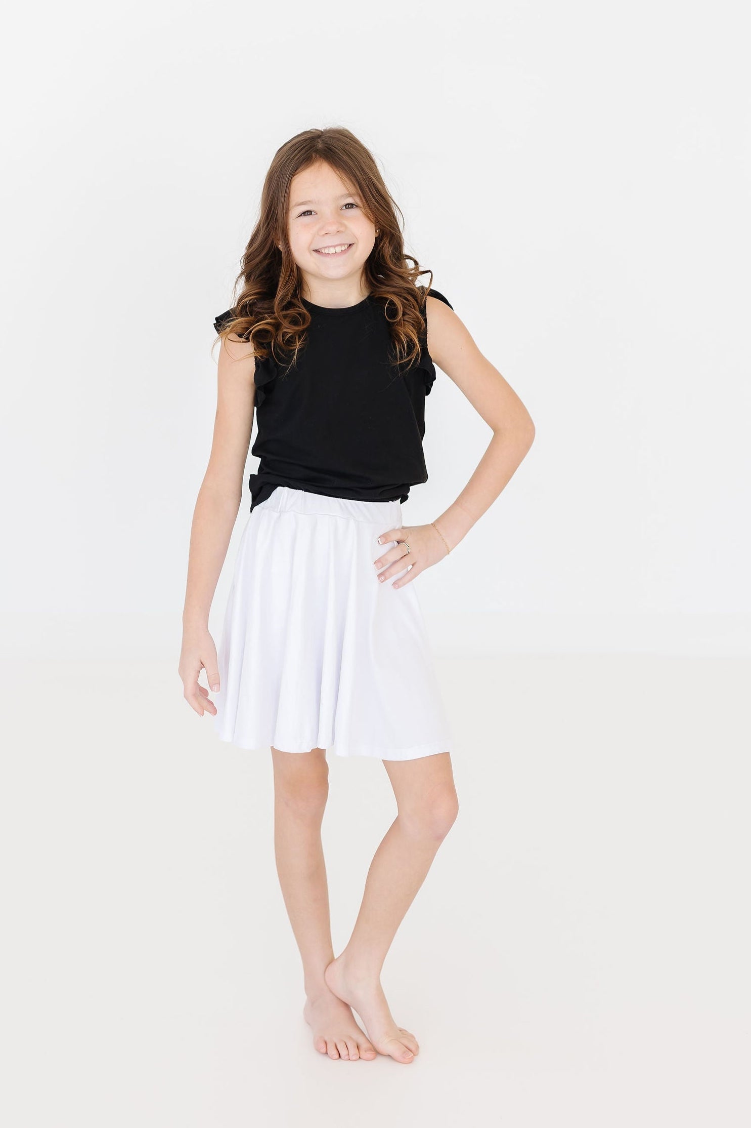 Mila & Rose ® White Twirl Skort — lifestyle context
