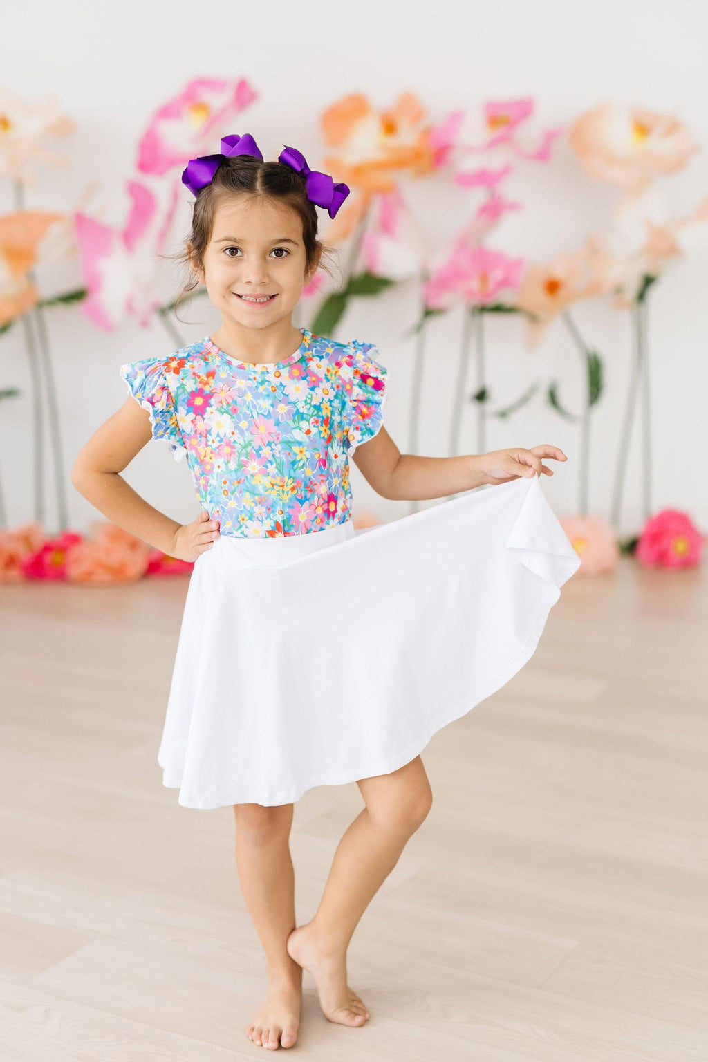 Mila & Rose ® White Twirl Skort — side view