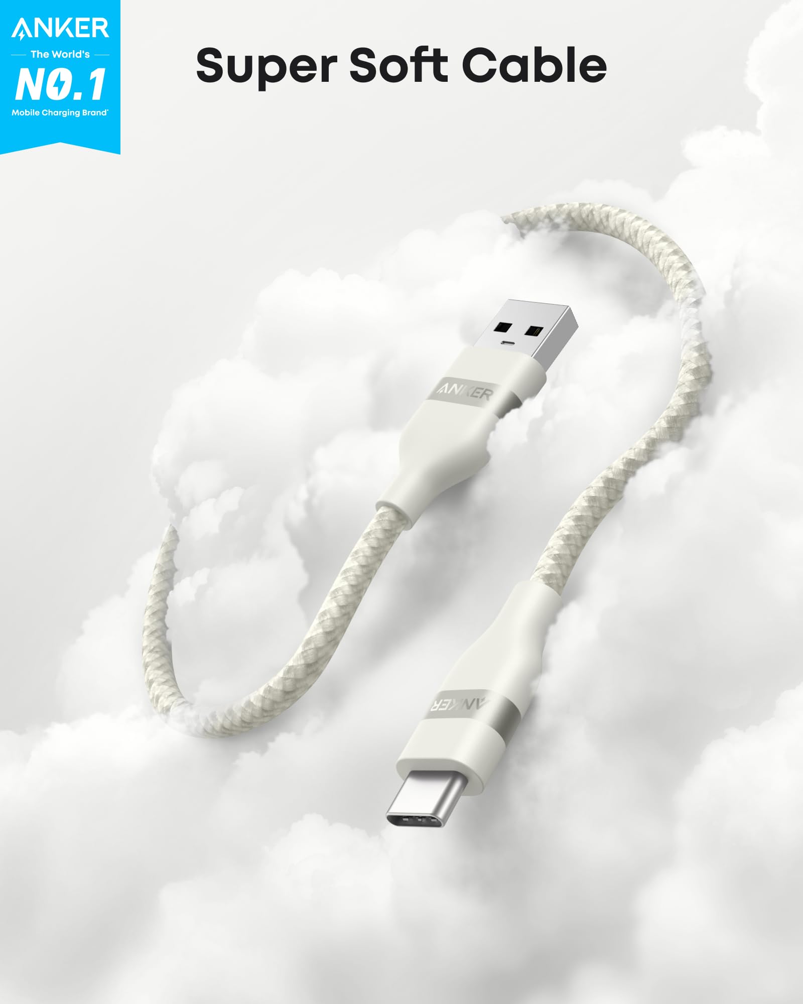 Anker USB-A to USB-C Cable (3 ft / 6 ft, Upcycled-Braided), view 23