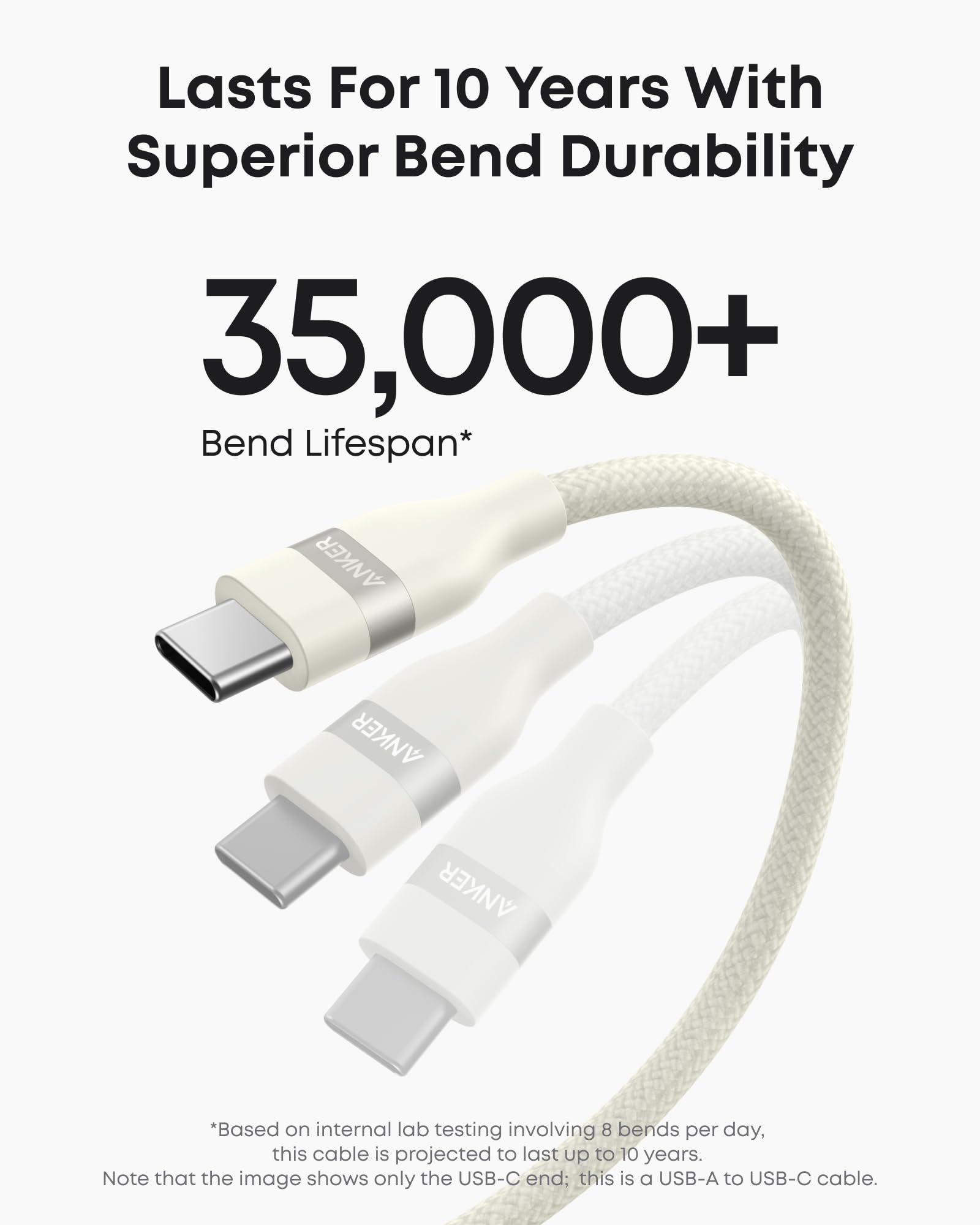 Anker USB-A to USB-C Cable (3 ft / 6 ft, Upcycled-Braided), view 25