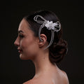 White Crystal & Pearl Hair Comb – Bridal Port