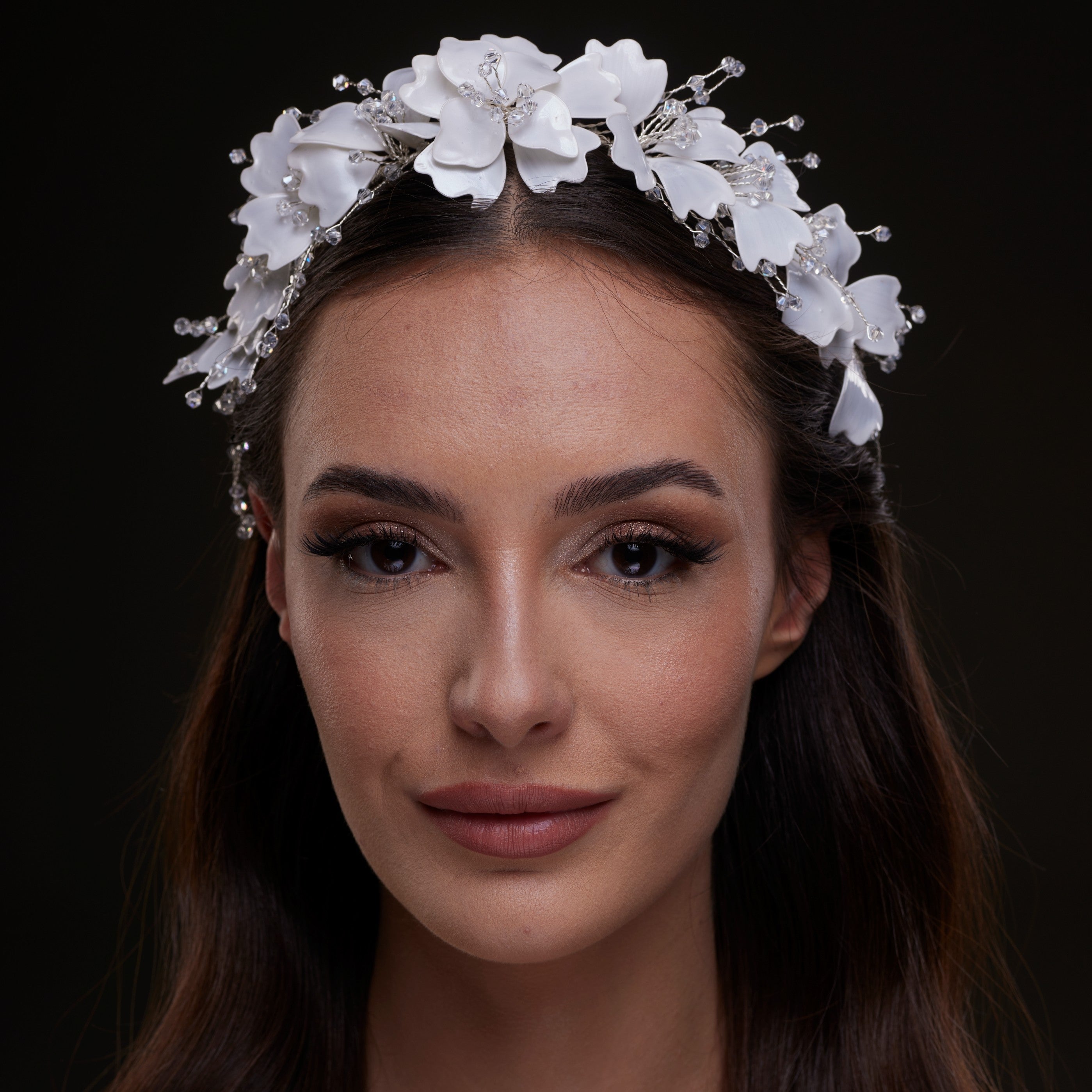 White Floral Hair Vine – Bridal Port, view 7