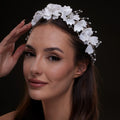 White Floral Hair Vine – Bridal Port