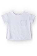 Mila & Rose ® White Ruffle Pocket Tee — main product shot
