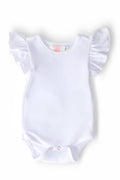 Mila & Rose ® White S/S Flutter Bodysuit — main product shot