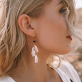 PARKEN JEWELRY PARKEN JEWELRY White Stick Pearl Earrings — main product shot