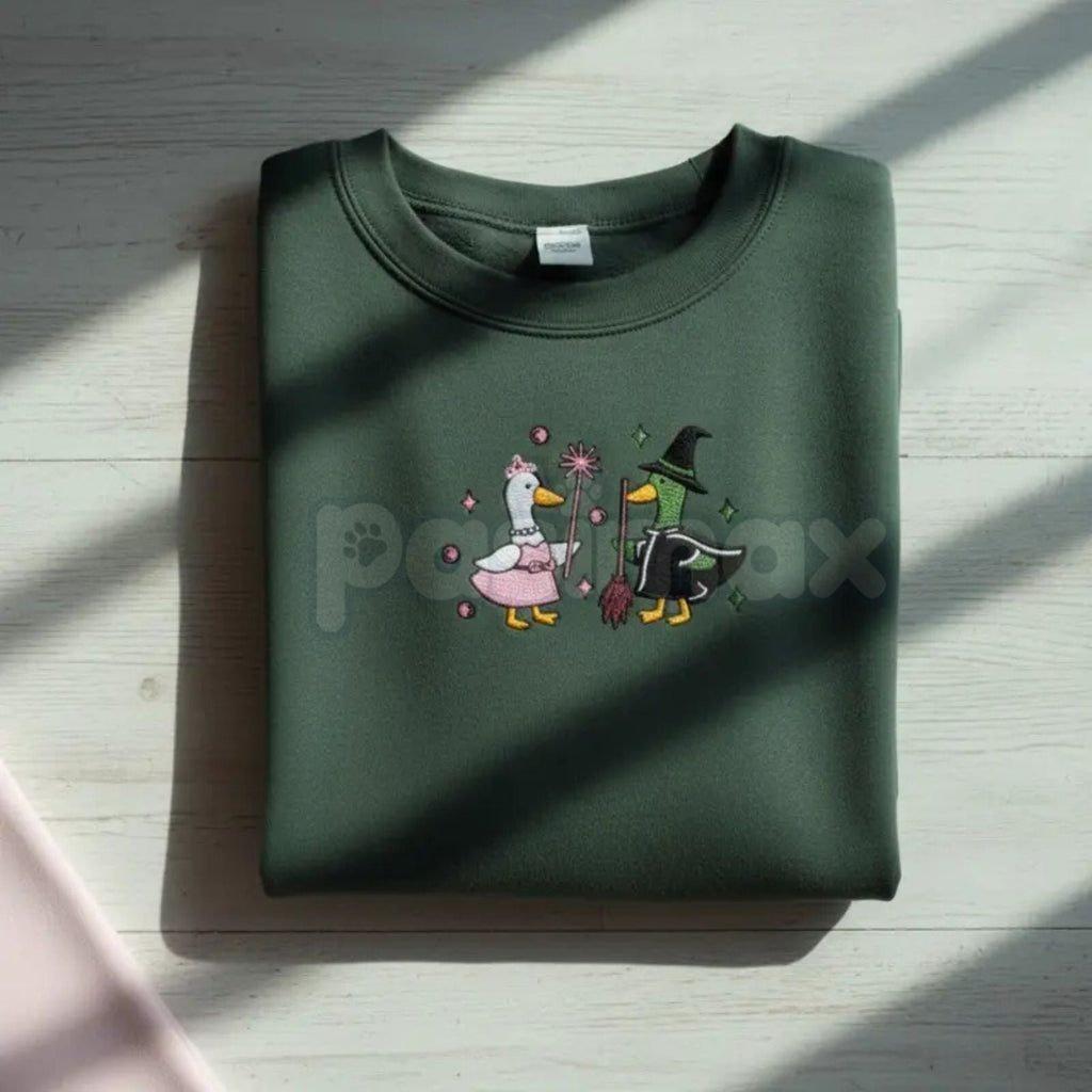 Pasimax Wicked Goose "For Good" Embroidered Sweatshirt – Funny Musical Crewneck — main product shot