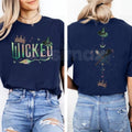 Pasimax Wicked Musical "Defy Gravity" Two-Sided T-Shirt - Broadway Fan Apparel, Elphaba Glinda Graphic Tee, Broomstick & Wand