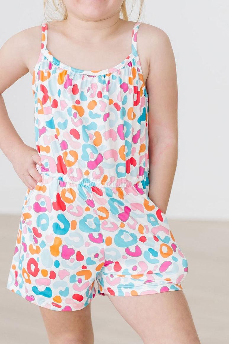 Mila & Rose ® Wild Child Strappy Play Romper — lifestyle context