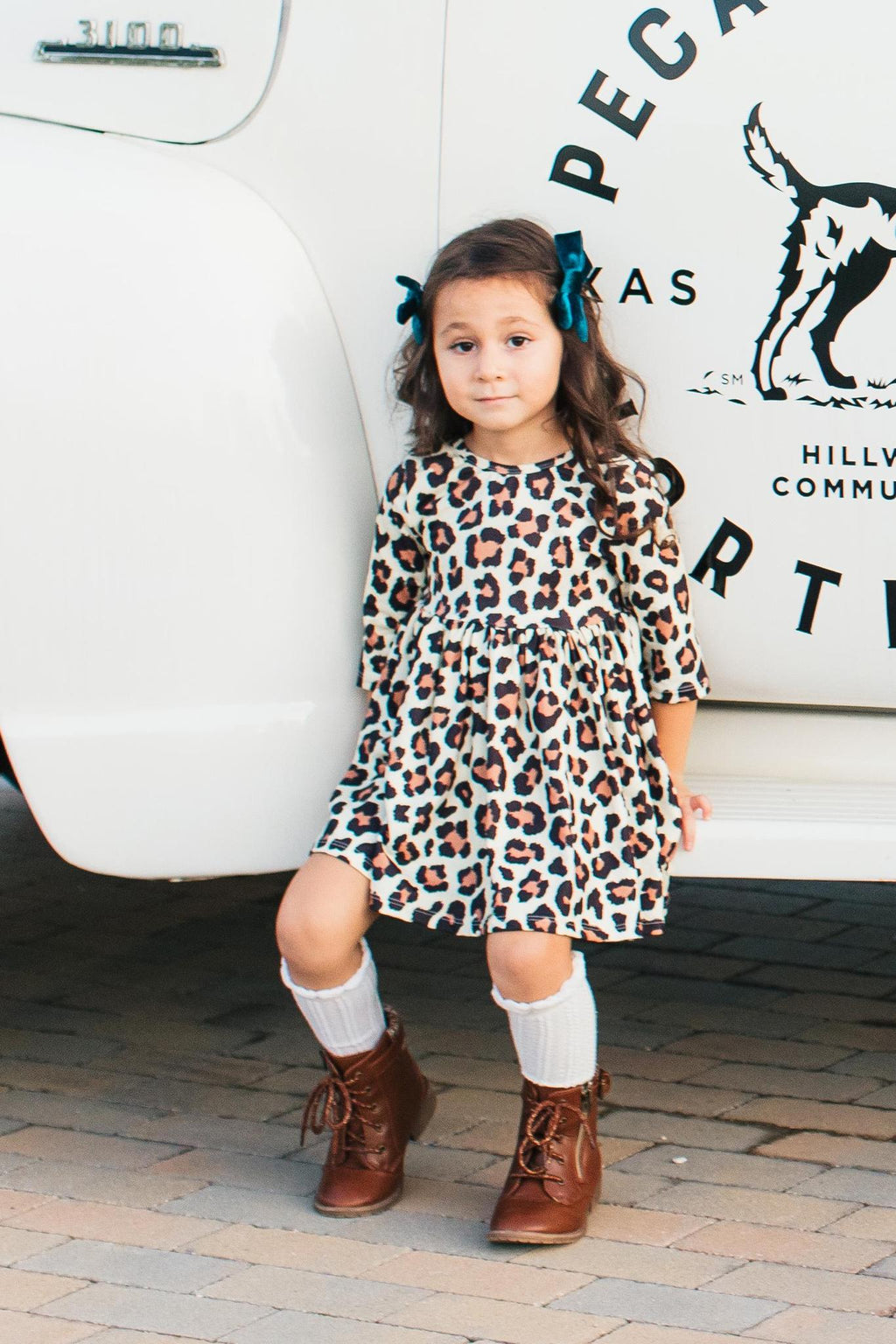 Mila & Rose ® Wild One 3/4 Sleeve Pocket Twirl Dress — lifestyle context