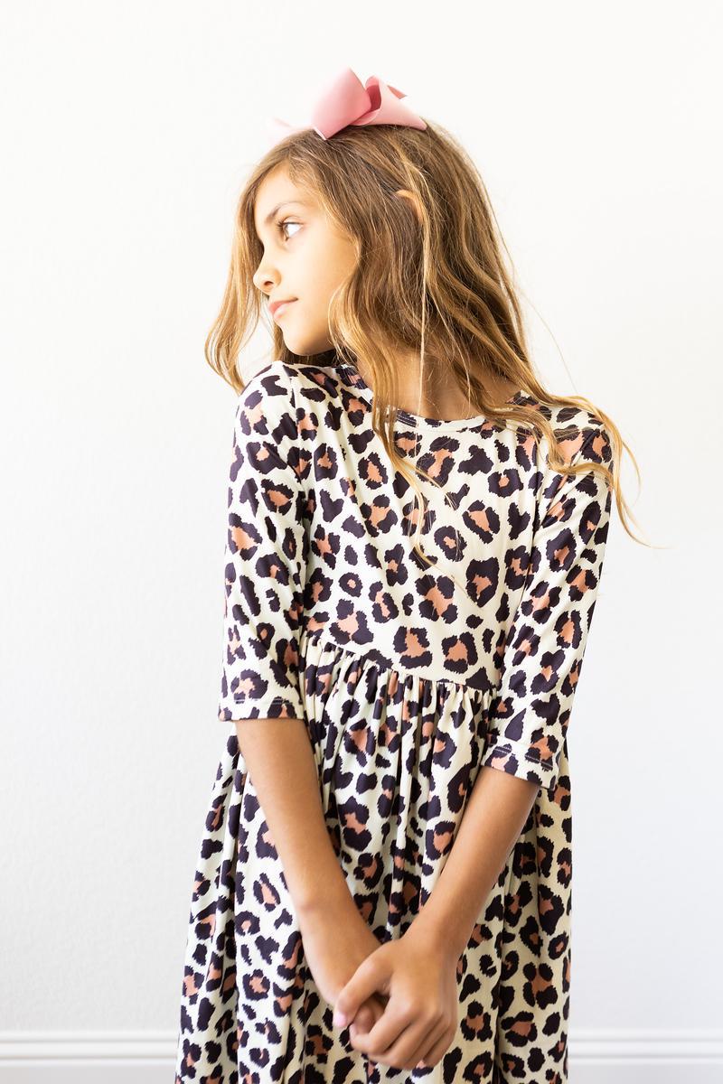 Mila & Rose ® Wild One 3/4 Sleeve Pocket Twirl Dress — in-use photo