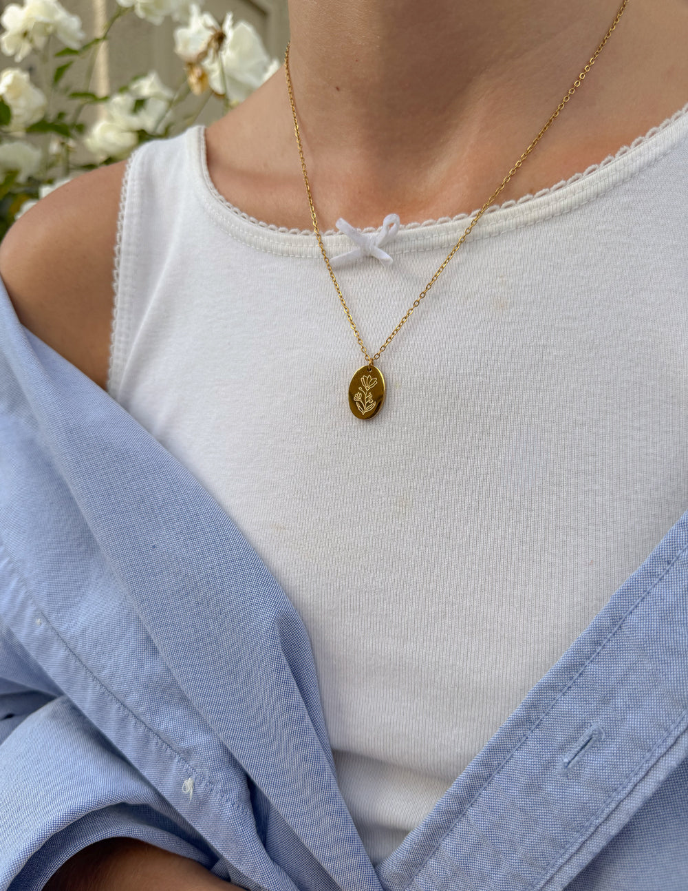 Wildflower Oval Link Necklace