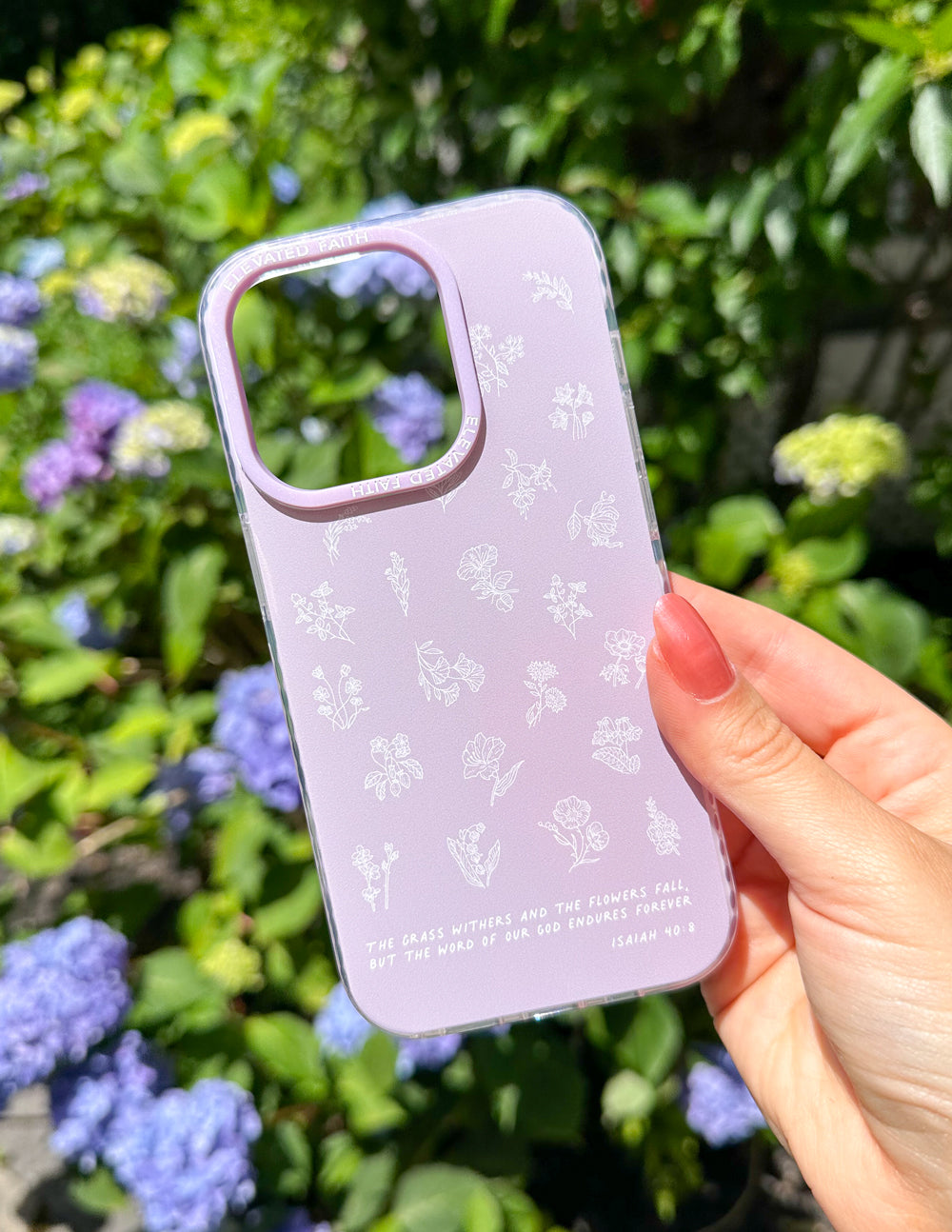 Elevated Faith Wildflower Phone Case — side view