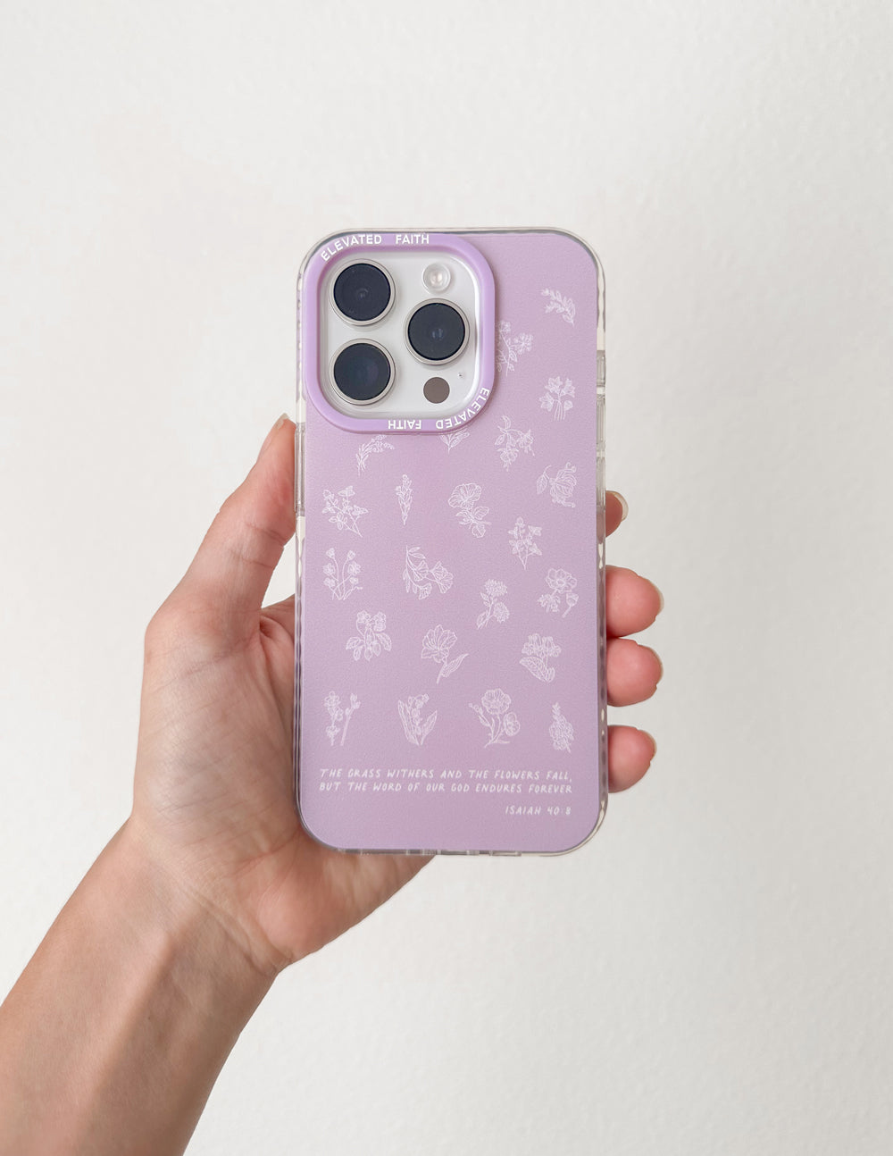 Elevated Faith Wildflower Phone Case — lifestyle context