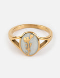 Elevated Faith Wildflower Signet Ring — main product shot