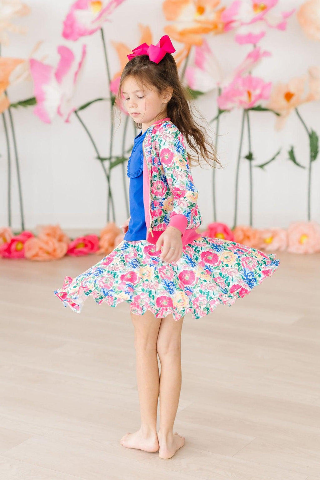 Mila & Rose ® Wildflower Wishes Ruffle Twirl Skort — detail close-up