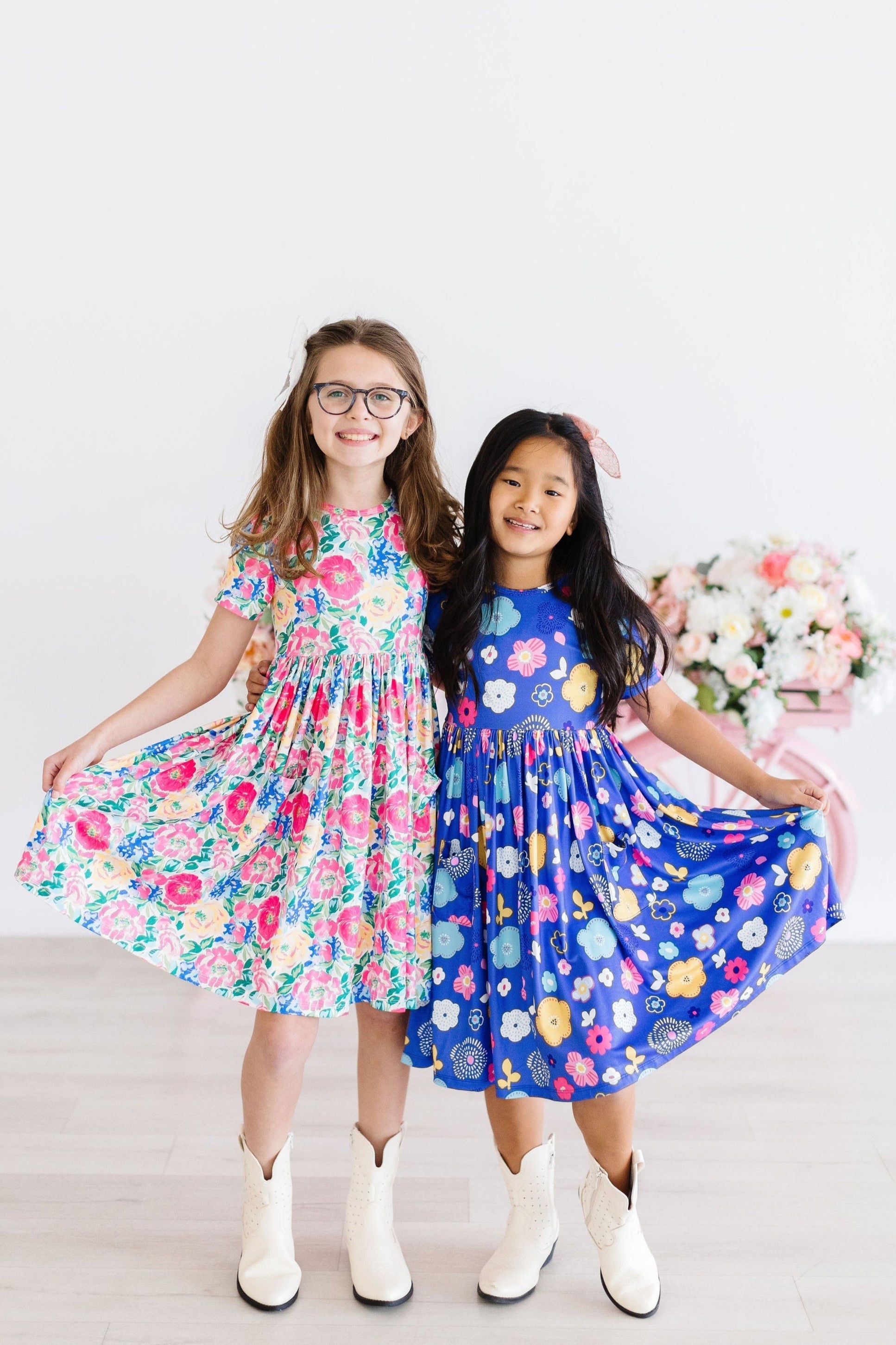 Mila & Rose ® Wildflower Wishes S/S Pocket Twirl Dress — lifestyle context