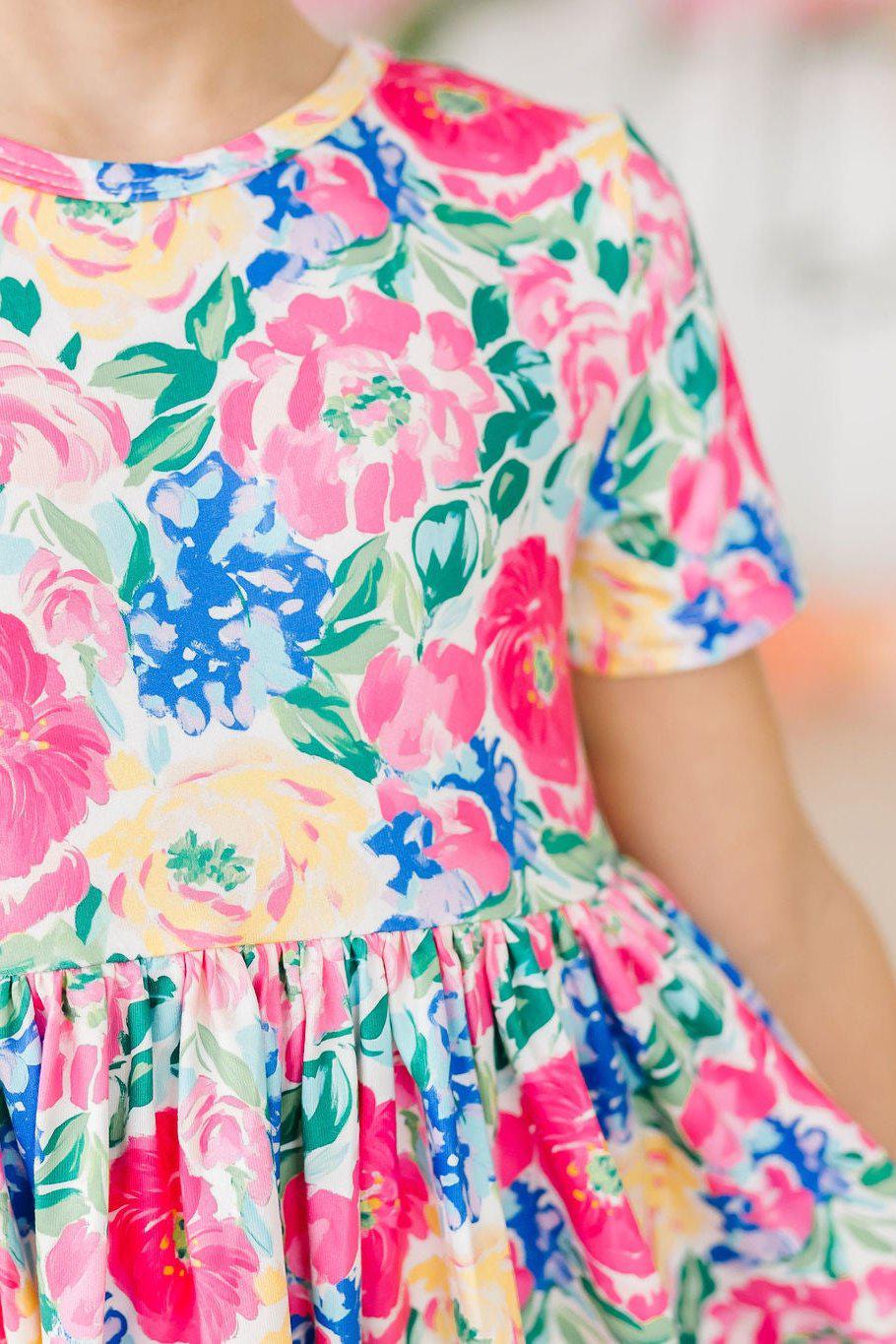 Mila & Rose ® Wildflower Wishes S/S Pocket Twirl Dress — side view