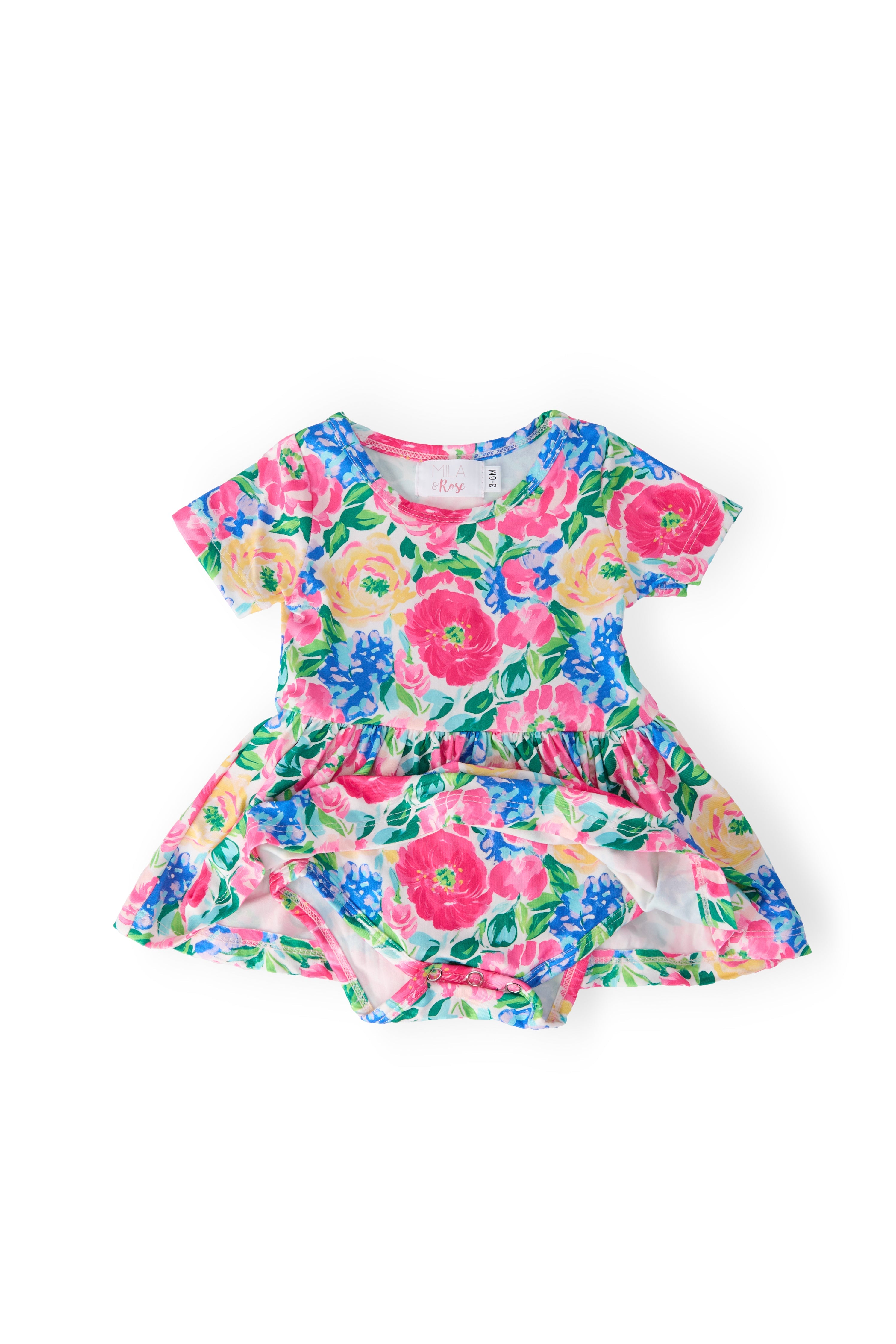 Mila & Rose ® Wildflower Wishes S/S Twirl Bodysuit — detail close-up