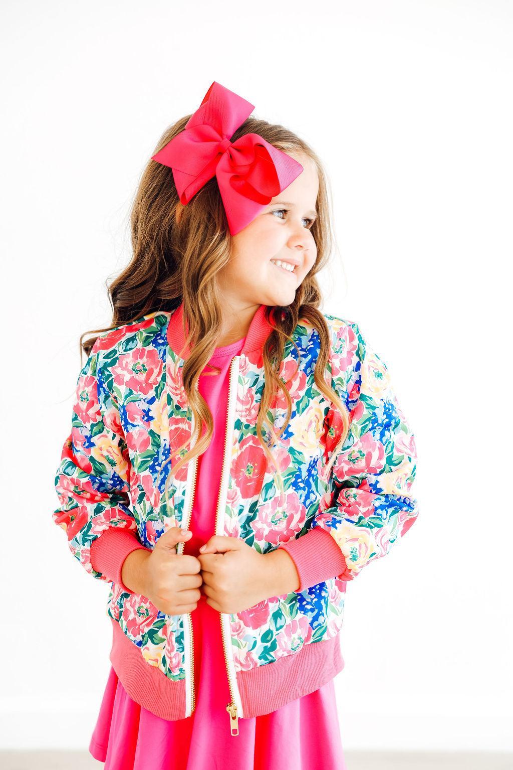 Mila & Rose ® Wildflower Wishes Satin Jacket — detail close-up